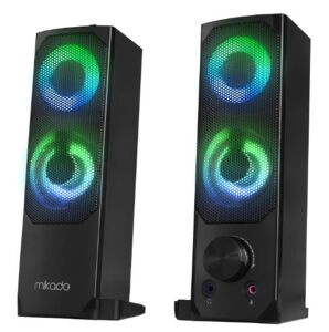 Mikado MD-S102 2.0 3Wx2CH RGB Ledli Siyah USB Soundbar Speaker Hoparlör