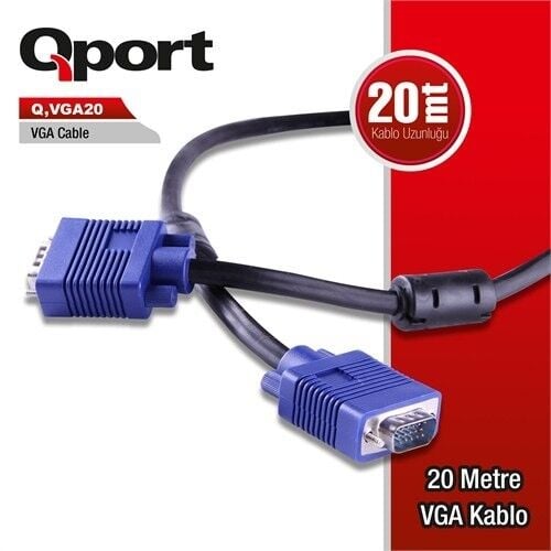 QPORT 20metre Q-VGA20 VGA Grnt Kablosu