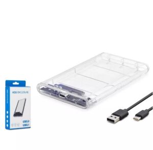 HADRON HDX1766 HDD KUTU TYPE-C3.1 + USB3.0 2.5'' TRANSPARENT