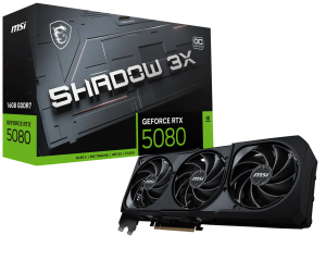 MSI RTX5080 16GB SHADOW 3X OC 16G GDDR7 256bit HDMI DP PCIe 5.0