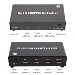 Vcom DD433 3-1 Port 1.4V 3D Metal Hdmi Switch