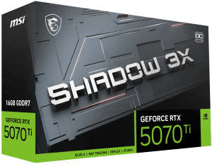 MSI RTX5070TI 16GB SHADOW 3X OC 16G GDDR7 256bit HDMI DP PCIe 5.0