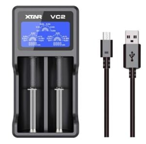 Xtar VC2 Evrensel Li-Ion Pil Şarj Cihazı – 2 Yuvalı