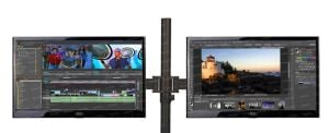 Dark DK-AC-VM26 13-27 2 Adet Monitör Takılabilen,Yüksek A.Max.8KG Destekli,Kablo Kanallı,360°Döne
