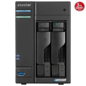ASUSTOR 2diskli Celeron N5105-4GB RAM--2.5Gbe Nas Server AS6702T