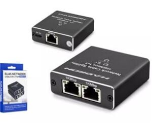 Hadron Hdx1347 100mt Network Splitter Gigabit Rj45 1000Mbps 1-In 2-Out Siyah