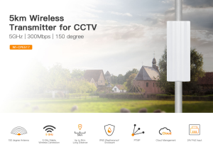 WITEK WI-CPE517 (V2) 16dbi 300mbps 5ghz 5+km Harici Access Point 150 derece
