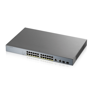 ZyXEL 24port PoE 375w 2-SFP Gigabit Yönetilebilir Switch GS1350-26HP