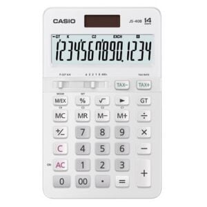 Casio JS-40B-WE Beyaz Profesyonel 14 Hane Masa Üstü Hesap Makinesi