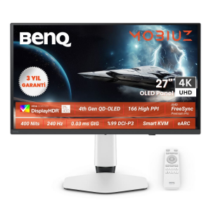 BENQ 26.5 OLED MOBIUZ EX271UZ 0.03MS 240HZ HDMI-DP TYPEC Gaming Monirtör 3840x2160