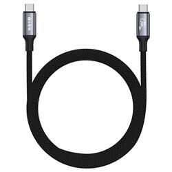 S-link Armor DCC-01 240W 1.2m Type-C to Type-C Örgülü Metal 8K 60HZ Siyah Data ve Hızlı Şarj Kablosu