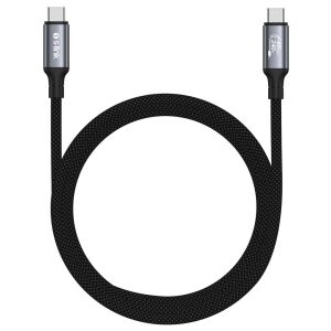 S-link Armor DCC-01 240W 1.2m Type-C to Type-C Örgülü Metal 8K 60HZ Siyah Data ve Hızlı Şarj Kablosu