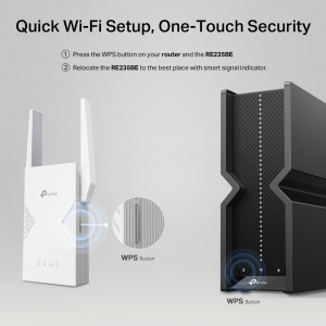 TP-LINK RE235BE WIFI7 BE3600 Çift Bant Menzil Genişletici Priz Tip