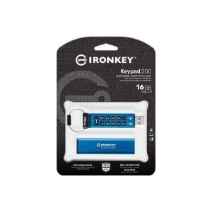 Kingston IKKP200-16GB 16GB IronKey Keypad 200, FIPS 140-3 Lvl 3 (Pending) Flash Bellek