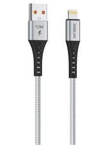 Hytech HY-X331 1m 2.4A Lightning Silver Gri Data + Şarj Kablosu