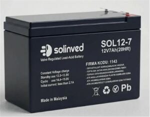 Solinved 12v 7AH Kuru Akü Premium