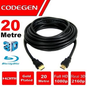 CODEGEN 20metre CPS200 HDMI Kablo 3D Gold 1.4v 2K