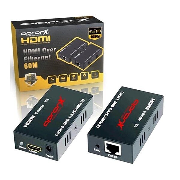 APRONX APX-60m HDMI-CAT6 60metre HDMI Extender