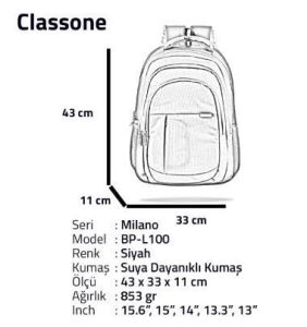 BP-L100-PRO Milano Pro Large Sırt Çantası