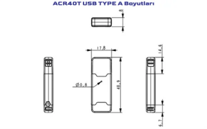 ACS ACR40T-A5 USB Type-C SIM Boyutlu Temaslı E-İmza Akıllı Kart Okuyucu
