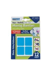 Vodaseal  Montoj Bantı Hazır Kesilmiş 12li Mavi-Beyaz ( Her Band 2Kg Taşır)