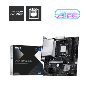 MSI PRO H810M-B DDR5 HDMI-DP PCIE 4.0 1851p mATX