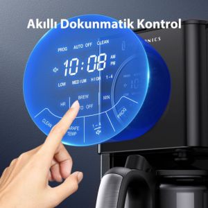 TT-CM001 12 Fincan Kapasiteli Dokunmatik Ekranlı Programlanabilir Kahve Makinesi