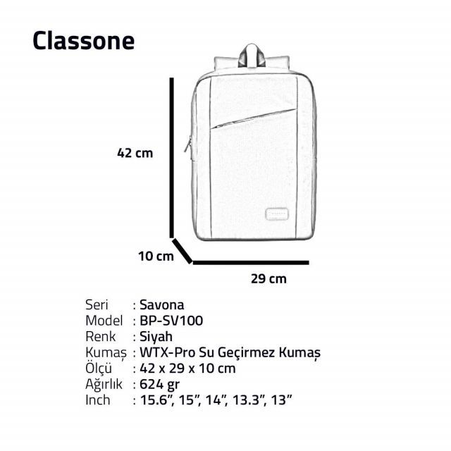 BP-SV100 Savona Serisi 15.6 Sırt Noteboo
