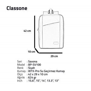 BP-SV100 Savona Serisi 15.6 Sırt Noteboo