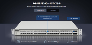 RUIJIE 48port 370w PoE 4-SFP+ 10GE Gigabit Yönetilebilir Switch RG-NBS3200-48GT4XS-P