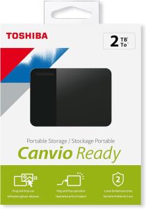 Toshiba 2TB Canvio Ready 2.5 Gen1 USB 3.2 Harici Harddisk (HDTP320EK3AA)