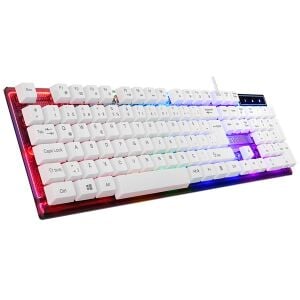 EVEREST KM-198 Kablolu USB Q Trk Beyaz Gaming Klavye - Mouse Set