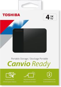 Toshiba 4TB Canvio Ready 2.5 Gen1 USB 3.2 Harici Harddisk (HDTP340EK3CA)