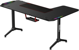 TWISTED Minds L Şekilli RGB Sol Oyuncu Masası Siyah TM-Y-LB-RGB