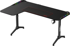 TWISTED Minds L Şekilli RGB Sol Oyuncu Masası Siyah TM-Y-LB-RGB