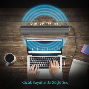 TT-SK018 3.5mm Uyumlu USB Güçlü PC/Telefon/Tablet/Laptop Hoparlör