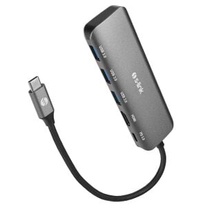 S-link SWV-USBC030 HDMI 4K 30Hz Gri Metal Type-C to 3-USB3.0 6 in 1 1xPD Şarj, 1xUSB-C Adaptör